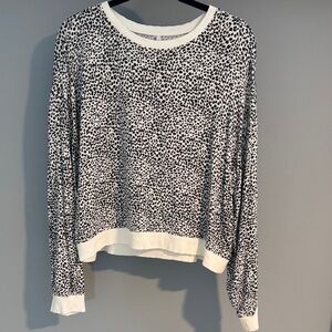 Z Supply Black and White Patterned Sweatshirt large